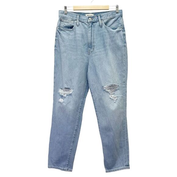 Madewell The Mom Jean in Gilford Wash Light Wash Slouchy Jeans Size 30 | 10 - Picture 2 of 13